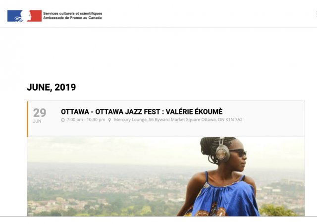 Festival de Jazz d'Ottawa - Valérie ÉKOUMÈ